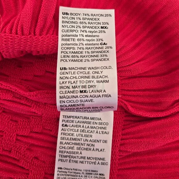 White House Black Market Pink Smocked Peplum Sleeveless Knit Top Size M - Picture 12 of 12